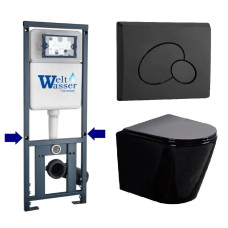 Душевая кабина Weltwasser MARBERG 410 + SALZBACH 043 GL-BL + MAR 410 RD MT-BL 10000013496