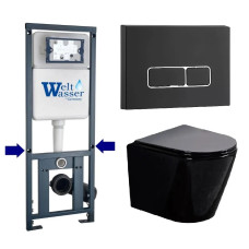 Душевая кабина Weltwasser MARBERG 410 + SALZBACH 043 GL-BL + MAR 410 SE MT-BL 10000013499