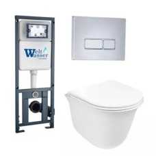 Душевая кабина Weltwasser MARBERG 410 + TELBACH 004 GL-WT + MAR 410 SE-CR 10000006949