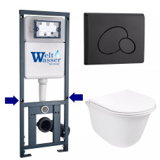 Душевая кабина Weltwasser MARBERG 410 + TELBACH 004 GL-WT + MAR 410 RD MT-BL 10000011127