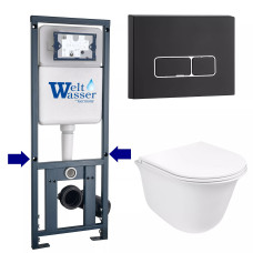Душевая кабина Weltwasser MARBERG 410 + TELBACH 004 GL-WT + MAR 410 SE MT-BL 10000011129