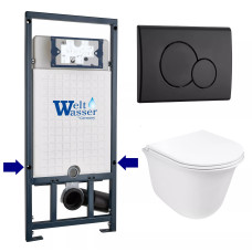 Душевая кабина Weltwasser MARBERG 507 + TELBACH 004 GL-WT + MAR 507 RD MT-BL 10000011131
