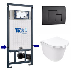 Душевая кабина Weltwasser MARBERG 507 + TELBACH 004 GL-WT + MAR 507 SE MT-BL 10000011133