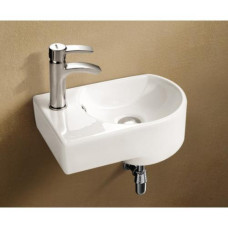 Раковина Weltwasser AISBACH 5014 L 10000003876 41х27, Подвесной, Круглая, Белый, Фаянс Раковина Weltwasser AISBACH 5014 L 10000003876 41х27, Подвесной, Круглая, Белый, Фаянс