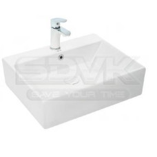 Раковина Weltwasser AISBACH 5030 10000003880 52х43, Накладная, Прямоугольная, Белый, Фаянс