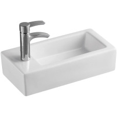 Раковина Weltwasser AISBACH 5092 L 10000003872 37х185, Подвесной, Прямоугольная, Белый, Фаянс
