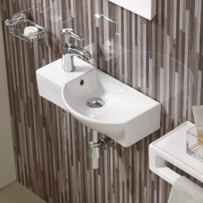 Раковина Weltwasser AISBACH 7950 GL-WT L 10000008692 50,5х235, Подвесной, Прямоугольная, Белый глянцевый, Фаянс
