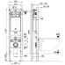 Инсталляция для унитаза Weltwasser AMBERG 350 CR 10000012279, Встроенный