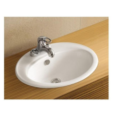 Раковина Weltwasser WW SK 10000003888 55х47, Встраиваемый, Овальная, Белый, Сантехнический фаянс