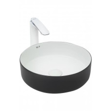 Раковина Weltwasser WW SK 10000004522 35,5х35,5, Накладная, Круглая, Белый, Белый, черный, Сантехнический фаянс
