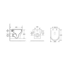 Унитаз Weltwasser ERLENBACH 004 GL-WT 10000003807, Подвесной, Безободковый, Овальная, Белый, Сантехнический фарфор Унитаз Weltwasser ERLENBACH 004 GL-WT 10000003807, Подвесной, Безободковый, Овальная, Белый, Сантехнический фарфор