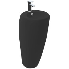 Раковина Weltwasser WW SK 10000013333 38х38, Напольная, Круглая, Черный, Сантехнический фаянс