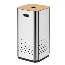 Корзина для белья Weltwasser LETY MT 35L 10000003988, Хром Корзина для белья Weltwasser LETY MT 35L 10000003988, Хром