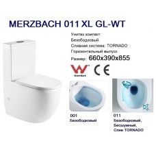 Унитаз Weltwasser WW SK 10000012096, Безободковый, Овальная, Белый, Фаянс
