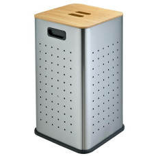 Корзина для белья Weltwasser NANSY MT 35L 10000013378, Хром Корзина для белья Weltwasser NANSY MT 35L 10000013378, Хром