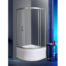 Душевое ограждение Weltwasser WW500 С 100/189 XL H24 10000013851, Раздвижная, Стекло прозрачное, Напольный, Четверть круга, Хром