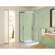 Душевое ограждение Weltwasser WW500 С 120/90/189 L H15 10000012452, Раздвижная, Стекло прозрачное, Напольный, Асимметричная, Левая, Хром