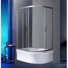 Душевое ограждение Weltwasser WW500 С 120/90/189 R XL H24 10000013853, Раздвижная, Стекло прозрачное, Напольный, Асимметричная, Правая, Хром
