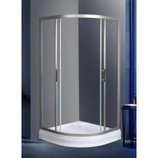 Душевое ограждение Weltwasser WW500 С 90/189 XL H24 10000013855, Раздвижная, Стекло прозрачное, Напольный, Четверть круга, Хром