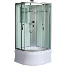 Душевая кабина Weltwasser WW500 HALLE 1001 10000003240, Высокий поддон, Раздвижная, Стекло прозрачное, Четверть круга, Хром