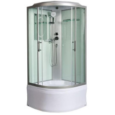 Душевая кабина Weltwasser WW500 HALLE 1002 10000003243, Высокий поддон, Раздвижная, Стекло прозрачное, Четверть круга, Хром