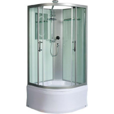 Душевая кабина Weltwasser WW500 HALLE 801 10000003238, Высокий поддон, Раздвижная, Стекло прозрачное, Четверть круга, Хром