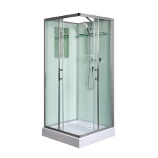 Душевая кабина Weltwasser WW500 LAINE 801 10000003258, Низкий поддон, Раздвижная, Стекло прозрачное, Квадратная, Хром