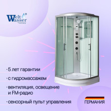 Душевая кабина Weltwasser WW500 WERRA 804 10000003231, Низкий поддон, Раздвижная, Стекло прозрачное, Четверть круга, Хром