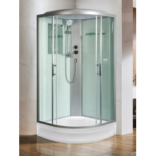 Душевая кабина Weltwasser WW500 WERRA XL 1002 10000014049, Средний поддон, Раздвижная, Стекло прозрачное, Четверть круга, Хром