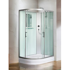Душевая кабина Weltwasser WW500 WERRA XL 1201 R 10000014052, Средний поддон, Раздвижная, Стекло прозрачное, Асимметричная, Правая, Хром