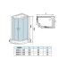 Душевая кабина Weltwasser WW500 WERRA XL 1202 R 10000014054, Средний поддон, Раздвижная, Стекло прозрачное, Асимметричная, Правая, Хром