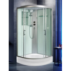 Душевая кабина Weltwasser WW500 WERRA XL 902 10000014047, Средний поддон, Раздвижная, Стекло прозрачное, Четверть круга, Хром